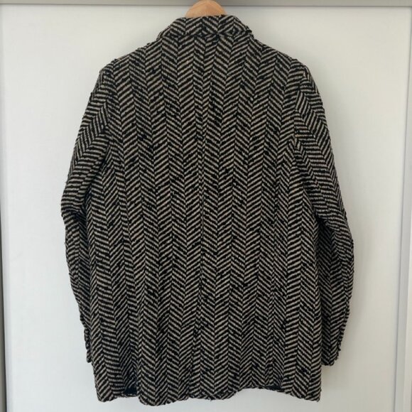 Anine Bing Diana Oversized Wool Herringbone Jacket - Picture 5 of 10